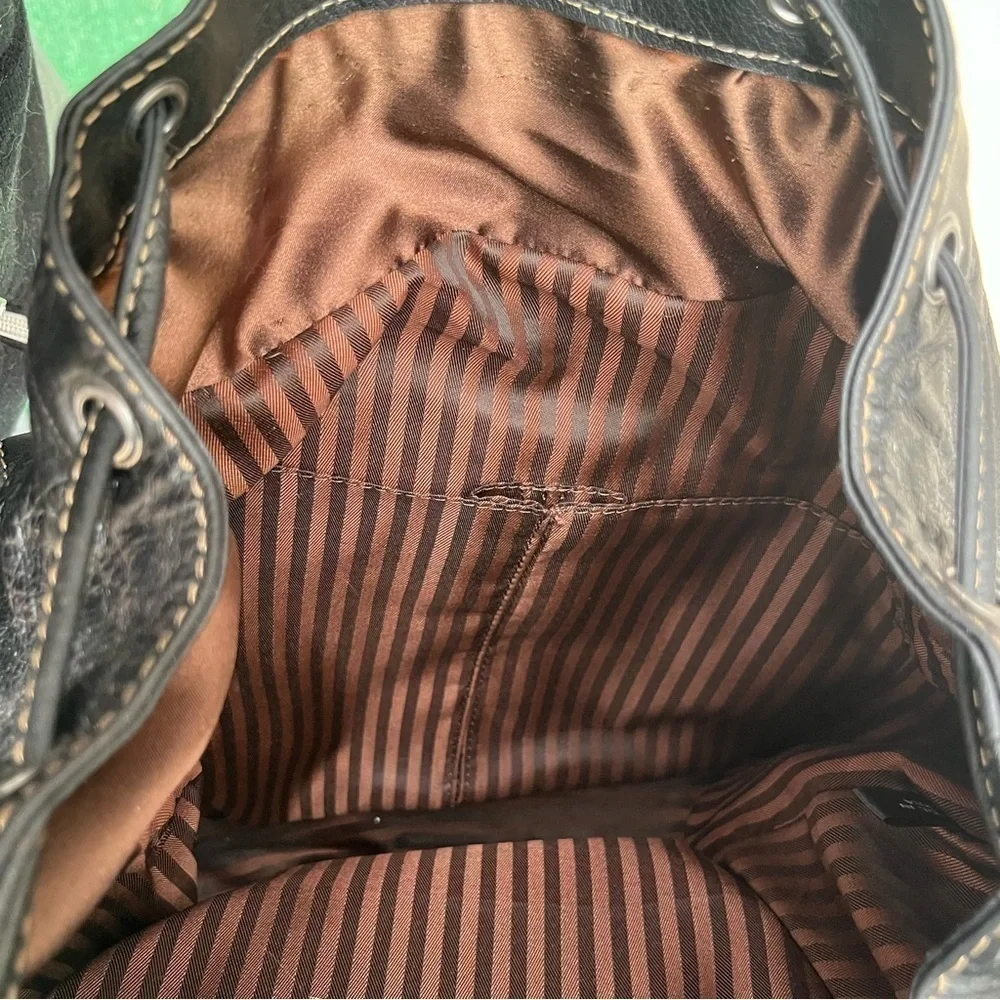 Jack Georges Voyager Leather Backpack Black
